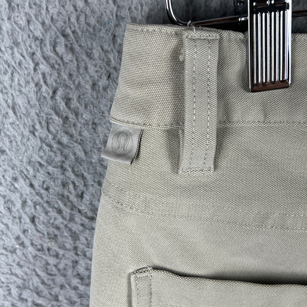 Lululemon Lab Mens ABC Slim Fit Pants Khaki Tan Size 31 Canvas Style LM5ABOS - Picture 7 of 11